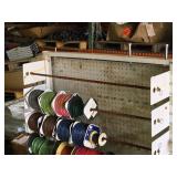 Rolling Rack with Assorted Electrical Wire on spools 20" x 40" x 60" Rolling Rack with Assorted Electrical Wire on spools 20" x 40" x 60"