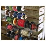 Rolling Rack with Assorted Electrical Wire on spools 20" x 40" x 60" Rolling Rack with Assorted Electrical Wire on spools 20" x 40" x 60"