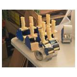 Tape Dispensers - 3" (x8) and 2" (x2) Tape Dispensers - 3" (x8) and 2" (x2)