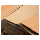 Lot of (1 Pallet) (20) Cardboard Box Flats 48"x8"x8", (60) Cardboard Sheets (perforated) Lot of (1 Pallet) (20) Cardboard Box Flats 48"x8"x8", (60) Cardboard Sheets (perforated)