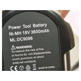 Lot of (4) 18V 3600mAh Ni-MH Power Tool Battery Packs (in original packaging) Lot of (4) 18V 3600mAh Ni-MH Power Tool Battery Packs (in original packaging)