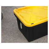 Lot of (6) 27-Gallon Plastic Tote Bin with Lid Lot of (6) 27-Gallon Plastic Tote Bin with Lid