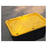 Lot of (6) 27-Gallon Plastic Tote Bin with Lid Lot of (6) 27-Gallon Plastic Tote Bin with Lid