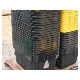 Lot of (6) 27-Gallon Plastic Tote Bin with Lid Lot of (6) 27-Gallon Plastic Tote Bin with Lid