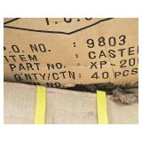 Lot of (1 Box) 4" Caster Wheels 40-count ( 40 total items ) (in original packaging) Lot of (1 Box) 4" Caster Wheels 40-count ( 40 total items ) (in original packaging)