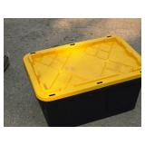Lot of (4) 27-Gallon Plastic Tote Bin with Lid Lot of (4) 27-Gallon Plastic Tote Bin with Lid