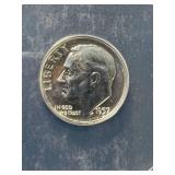 1957 US PROOF ROOSEVELT DIME ANACS PF67