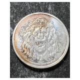 1 TROY OZ .999 FINE SILVER 2022 LION ROUND