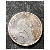 1 TROY OZ .999 FINE SILVER 2022 LION ROUND