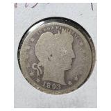 1893-S US BARBER QUARTER