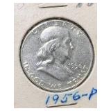 1956 US FRANKLIN HALF DOLLAR AU