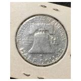 1956 US FRANKLIN HALF DOLLAR AU