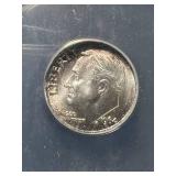 1964 US ROOSEVELT DIME ANACS MS64
