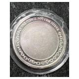 1 TROY OZ .999 FINE SILVER MOUNTAIN LION ROUND