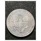 1989 AMERICAN SILVER EAGLE 1 TROY OZ .999 FINE SILVER