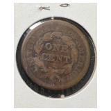 1844 US BRAIDED HAIR LARGE CENT