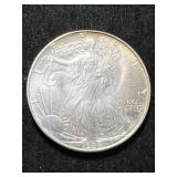 1988 AMERICAN SILVER EAGLE 1 TROY OZ .999 FINE SILVER