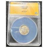 1952 US PROOF ROOSEVELT DIME ANACS PF67