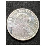 1 TROY OZ .999 FINE SILVER LIBERTY ROUND