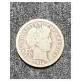 1912 US BARBER DIME