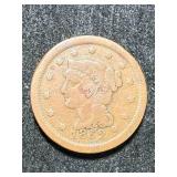 1852 US BRAIDED HAIR LARGE CENT