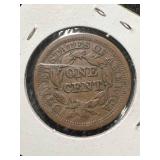 1852 US BRAIDED HAIR LARGE CENT