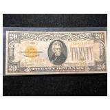 1928 US $20 GOLD CERTIFICATE