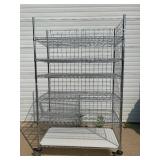 MSRP $1800 Like New High Quality Heavy Duty Technibilt Shelving System TSS 6 Tier Stainless Steel Chrome Finish NSF Wire Storage Cart Truck With Locking Casters & Bumper Guards 80"x48"x24" *Up to  MSRP $1800 Like New High Quality Heavy Duty Technibilt Shelving System TSS 6 Tier Stainless Steel Chrome Finish NSF Wire Storage Cart Truck With Locking Casters & Bumper Guards 80"x48"x24" *Up to