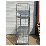 MSRP $1800 Like New High Quality Heavy Duty Technibilt Shelving System TSS 6 Tier Stainless Steel Chrome Finish NSF Wire Storage Cart Truck With Locking Casters & Bumper Guards 80"x48"x24" *Up to  MSRP $1800 Like New High Quality Heavy Duty Technibilt Shelving System TSS 6 Tier Stainless Steel Chrome Finish NSF Wire Storage Cart Truck With Locking Casters & Bumper Guards 80"x48"x24" *Up to