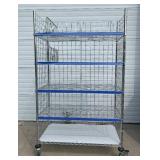 MSRP $1800 Like New High Quality Heavy Duty Technibilt Shelving System TSS 5 Tier Stainless Steel Chrome Finish NSF Wire Storage Cart Truck With Locking Casters & Bumper Guards 80"x48"x24" *Up to  MSRP $1800 Like New High Quality Heavy Duty Technibilt Shelving System TSS 5 Tier Stainless Steel Chrome Finish NSF Wire Storage Cart Truck With Locking Casters & Bumper Guards 80"x48"x24" *Up to