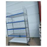 MSRP $1800 Like New High Quality Heavy Duty Technibilt Shelving System TSS 5 Tier Stainless Steel Chrome Finish NSF Wire Storage Cart Truck With Locking Casters & Bumper Guards 80"x48"x24" *Up to  MSRP $1800 Like New High Quality Heavy Duty Technibilt Shelving System TSS 5 Tier Stainless Steel Chrome Finish NSF Wire Storage Cart Truck With Locking Casters & Bumper Guards 80"x48"x24" *Up to