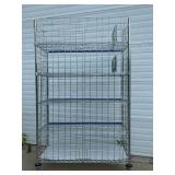 MSRP $1800 Like New High Quality Heavy Duty Technibilt Shelving System TSS 5 Tier Stainless Steel Chrome Finish NSF Wire Storage Cart Truck With Locking Casters & Bumper Guards 80"x48"x24" *Up to  MSRP $1800 Like New High Quality Heavy Duty Technibilt Shelving System TSS 5 Tier Stainless Steel Chrome Finish NSF Wire Storage Cart Truck With Locking Casters & Bumper Guards 80"x48"x24" *Up to