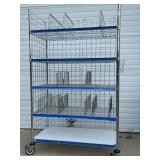 MSRP $1800 Like New High Quality Heavy Duty Technibilt Shelving System TSS 5 Tier Stainless Steel Chrome Finish NSF Wire Storage Cart Truck -Locking Casters & Bumper Guards 80"x48"x24" *Up to 850  MSRP $1800 Like New High Quality Heavy Duty Technibilt Shelving System TSS 5 Tier Stainless Steel Chrome Finish NSF Wire Storage Cart Truck -Locking Casters & Bumper Guards 80"x48"x24" *Up to 850