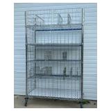 MSRP $1800 Like New High Quality Heavy Duty Technibilt Shelving System TSS 5 Tier Stainless Steel Chrome Finish NSF Wire Storage Cart Truck -Locking Casters & Bumper Guards 80"x48"x24" *Up to 850  MSRP $1800 Like New High Quality Heavy Duty Technibilt Shelving System TSS 5 Tier Stainless Steel Chrome Finish NSF Wire Storage Cart Truck -Locking Casters & Bumper Guards 80"x48"x24" *Up to 850