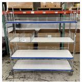MSRP $2000 Like New High Quality Heavy Duty InterMetro Super Erecta Shelving System 4 Tier Stainless Steel Chrome Finish NSF Wire Storage Cart Truck With Locking Casters & Bumper Guards 80"x72"x24 MSRP $2000 Like New High Quality Heavy Duty InterMetro Super Erecta Shelving System 4 Tier Stainless Steel Chrome Finish NSF Wire Storage Cart Truck With Locking Casters & Bumper Guards 80"x72"x24