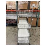 MSRP $2000 Like New High Quality Heavy Duty InterMetro Super Erecta Shelving System 4 Tier Stainless Steel Chrome Finish NSF Wire Storage Cart Truck With Locking Casters & Bumper Guards 80"x72"x24 MSRP $2000 Like New High Quality Heavy Duty InterMetro Super Erecta Shelving System 4 Tier Stainless Steel Chrome Finish NSF Wire Storage Cart Truck With Locking Casters & Bumper Guards 80"x72"x24