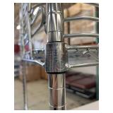 MSRP $2000 Like New High Quality Heavy Duty InterMetro Super Erecta Shelving System 4 Tier Stainless Steel Chrome Finish NSF Wire Storage Cart Truck With Locking Casters & Bumper Guards 80"x72"x24 MSRP $2000 Like New High Quality Heavy Duty InterMetro Super Erecta Shelving System 4 Tier Stainless Steel Chrome Finish NSF Wire Storage Cart Truck With Locking Casters & Bumper Guards 80"x72"x24