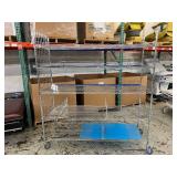 MSRP $2000 Like New High Quality Heavy Duty InterMetro Super Erecta Shelving System 5 Tier Stainless Steel Chrome Finish NSF Wire Storage Cart Truck With Locking Casters & Bumper Guards 80"x72"x24 MSRP $2000 Like New High Quality Heavy Duty InterMetro Super Erecta Shelving System 5 Tier Stainless Steel Chrome Finish NSF Wire Storage Cart Truck With Locking Casters & Bumper Guards 80"x72"x24