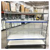 MSRP $2000 Like New High Quality Heavy Duty Technibilt Shelving System TSS 5 Tier Stainless Steel Chrome Finish NSF Wire Storage Cart Truck With Casters & Bumper Guards 80"x72"x24" *Up to 850 lbs  MSRP $2000 Like New High Quality Heavy Duty Technibilt Shelving System TSS 5 Tier Stainless Steel Chrome Finish NSF Wire Storage Cart Truck With Casters & Bumper Guards 80"x72"x24" *Up to 850 lbs