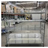 MSRP $2000 Like New High Quality Heavy Duty Technibilt Shelving System TSS 5 Tier Stainless Steel Chrome Finish NSF Wire Storage Cart Truck With Casters & Bumper Guards 80"x72"x24" *Up to 850 lbs  MSRP $2000 Like New High Quality Heavy Duty Technibilt Shelving System TSS 5 Tier Stainless Steel Chrome Finish NSF Wire Storage Cart Truck With Casters & Bumper Guards 80"x72"x24" *Up to 850 lbs