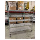 MSRP $2000 Like New High Quality Heavy Duty Technibilt Shelving System TSS 5 Tier Stainless Steel Chrome Finish NSF Wire Storage Cart Truck With Casters & Bumper Guards 80"x72"x24" *Up to 850 lbs  MSRP $2000 Like New High Quality Heavy Duty Technibilt Shelving System TSS 5 Tier Stainless Steel Chrome Finish NSF Wire Storage Cart Truck With Casters & Bumper Guards 80"x72"x24" *Up to 850 lbs