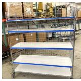 MSRP $2400 Like New High Quality Heavy Duty Technibilt Shelving System TSS 5 Tier Stainless Steel Chrome Finish NSF Wire Storage Cart Truck With Locking Casters & Bumper Guards 80"x72"x24" *Up to  MSRP $2400 Like New High Quality Heavy Duty Technibilt Shelving System TSS 5 Tier Stainless Steel Chrome Finish NSF Wire Storage Cart Truck With Locking Casters & Bumper Guards 80"x72"x24" *Up to