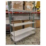 MSRP $2400 Like New High Quality Heavy Duty Technibilt Shelving System TSS 5 Tier Stainless Steel Chrome Finish NSF Wire Storage Cart Truck With Locking Casters & Bumper Guards 80"x72"x24" *Up to  MSRP $2400 Like New High Quality Heavy Duty Technibilt Shelving System TSS 5 Tier Stainless Steel Chrome Finish NSF Wire Storage Cart Truck With Locking Casters & Bumper Guards 80"x72"x24" *Up to
