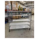 MSRP $2400 Like New High Quality Heavy Duty Technibilt Shelving System TSS 5 Tier Stainless Steel Chrome Finish NSF Wire Storage Cart Truck With Locking Casters & Bumper Guards 80"x72"x24" *Up to  MSRP $2400 Like New High Quality Heavy Duty Technibilt Shelving System TSS 5 Tier Stainless Steel Chrome Finish NSF Wire Storage Cart Truck With Locking Casters & Bumper Guards 80"x72"x24" *Up to
