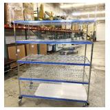 MSRP $2000 Like New High Quality Heavy Duty Technibilt Shelving System TSS 5 Tier Stainless Steel Chrome Finish NSF Wire Storage Cart Truck With Casters & Bumper Guards 80"x60"x30" *Up to 850 lbs  MSRP $2000 Like New High Quality Heavy Duty Technibilt Shelving System TSS 5 Tier Stainless Steel Chrome Finish NSF Wire Storage Cart Truck With Casters & Bumper Guards 80"x60"x30" *Up to 850 lbs