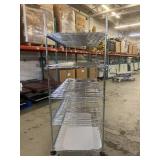 MSRP $2000 Like New High Quality Heavy Duty Technibilt Shelving System TSS 5 Tier Stainless Steel Chrome Finish NSF Wire Storage Cart Truck With Casters & Bumper Guards 80"x60"x30" *Up to 850 lbs  MSRP $2000 Like New High Quality Heavy Duty Technibilt Shelving System TSS 5 Tier Stainless Steel Chrome Finish NSF Wire Storage Cart Truck With Casters & Bumper Guards 80"x60"x30" *Up to 850 lbs