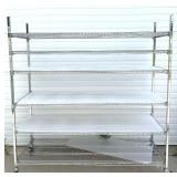 MSRP $2400 Like New High Quality Heavy Duty Cari-All Healthcare Shelving System 6 Tier Stainless Steel Chrome Finish NSF Wire Storage Cart Truck With Locking Casters *Up to 850 lbs per shelf MSRP $2400 Like New High Quality Heavy Duty Cari-All Healthcare Shelving System 6 Tier Stainless Steel Chrome Finish NSF Wire Storage Cart Truck With Locking Casters *Up to 850 lbs per shelf