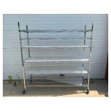 MSRP $2400 Like New High Quality Heavy Duty Cari-All Healthcare Shelving System 6 Tier Stainless Steel Chrome Finish NSF Wire Storage Cart Truck With Locking Casters *Up to 850 lbs per shelf MSRP $2400 Like New High Quality Heavy Duty Cari-All Healthcare Shelving System 6 Tier Stainless Steel Chrome Finish NSF Wire Storage Cart Truck With Locking Casters *Up to 850 lbs per shelf