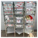 MSRP $5000 Like New Technibilt SmartCell HD High Density Storage System Cart With 18 Slide Out Baskets With Locking Wheels - This Fantastic High Quality Cart has all of its wheels! - Contents In Baske MSRP $5000 Like New Technibilt SmartCell HD High Density Storage System Cart With 18 Slide Out Baskets With Locking Wheels - This Fantastic High Quality Cart has all of its wheels! - Contents In Baske