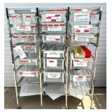 MSRP $5000 Like New Technibilt SmartCell HD High Density Storage System Cart With 18 Slide Out Baskets With Locking Wheels - This Fantastic High Quality Cart has all of its wheels! - Contents In Baske MSRP $5000 Like New Technibilt SmartCell HD High Density Storage System Cart With 18 Slide Out Baskets With Locking Wheels - This Fantastic High Quality Cart has all of its wheels! - Contents In Baske